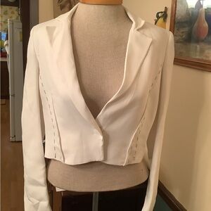 VERSACE Ivory Short Blazer EU 38 US 6